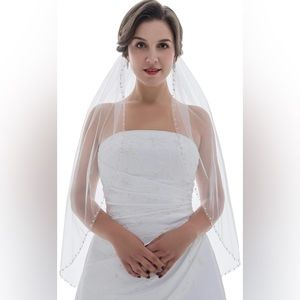 Beaded Wedding Veil